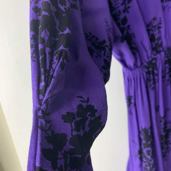 BLOGGERS FAVE/ ZARA DRESSES PURPLE/FLORAL PRINT SZ S - Picture 12 of 13